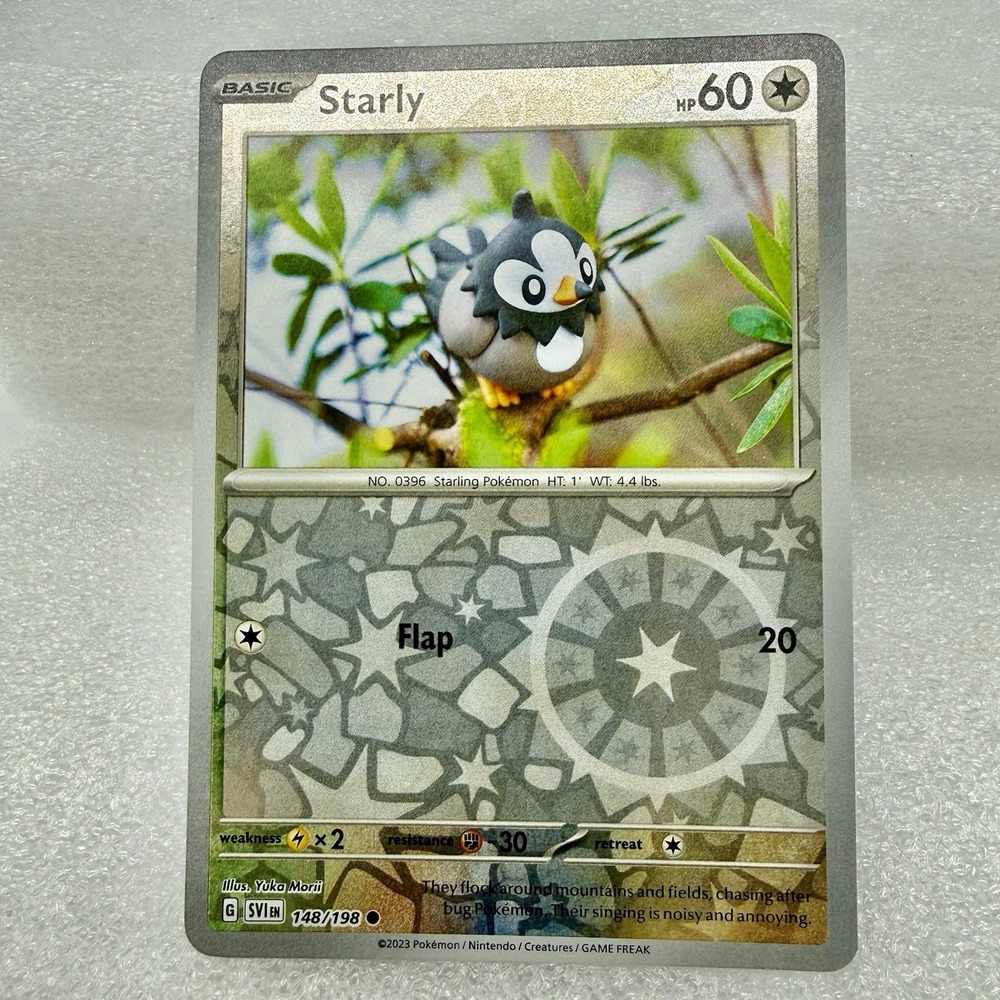 Starly 148/198 SV01: Scarlet & Violet Reverse Holo Pokémon TCG Mint Unplayed